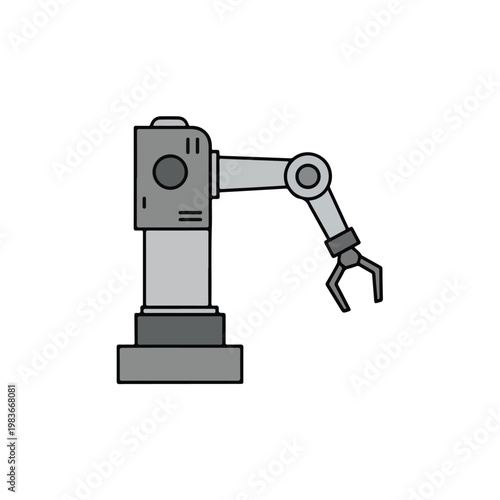 Industrial Robotic Arm on Base