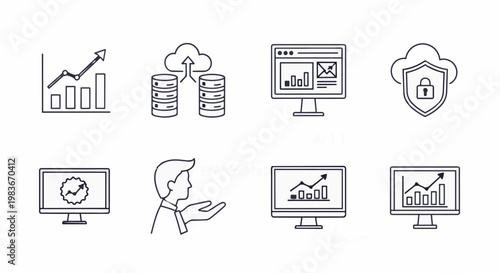 Business finance concept with office teamwork and technology for growth and security