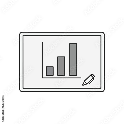 Bar Chart on Whiteboard with Marker
