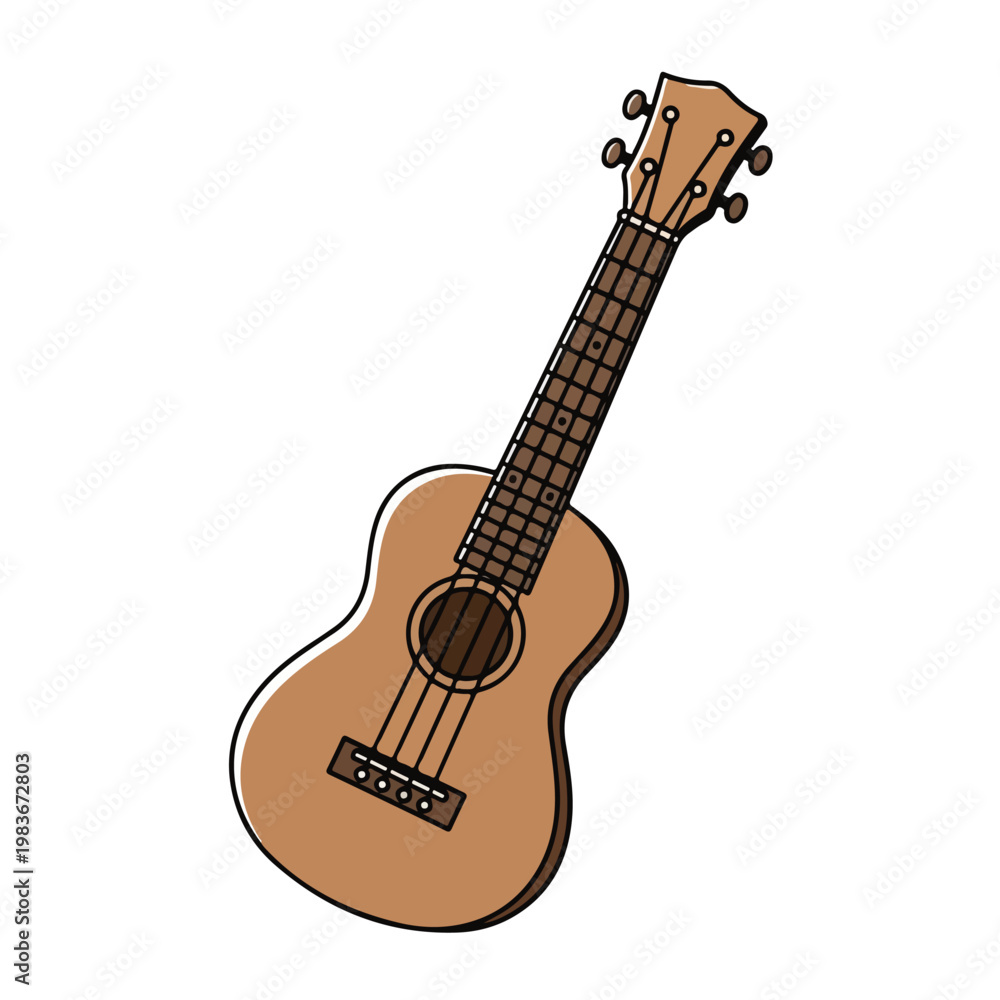 Fototapeta premium Acoustic Guitar Floating at Tilt