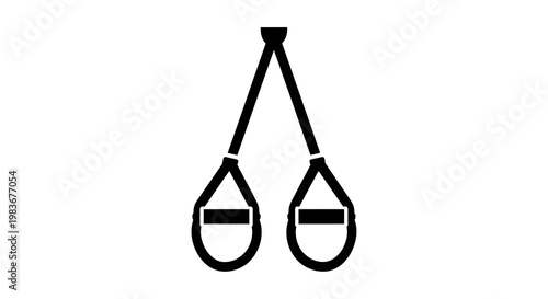 Suspension Training Straps for Functional Fitness Workout Isolated