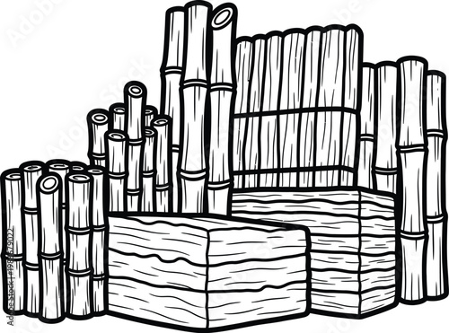 World environment day sustainable bamboo forest illustration promoting ecological balance and environmental conservation efforts