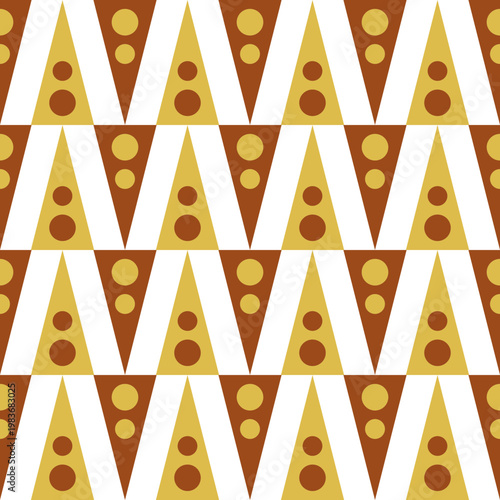Geometric Pattern with Circles and Triangles
