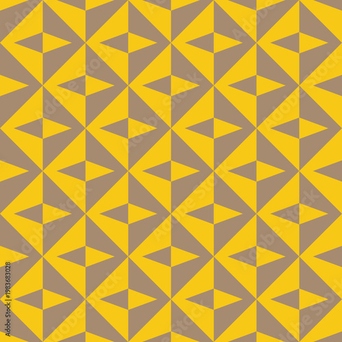 Geometric Pattern of Yellow and Brown Triangles
