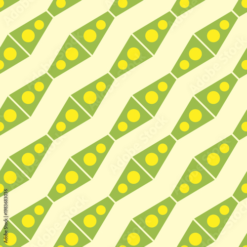 Green and Yellow Geometric Pattern