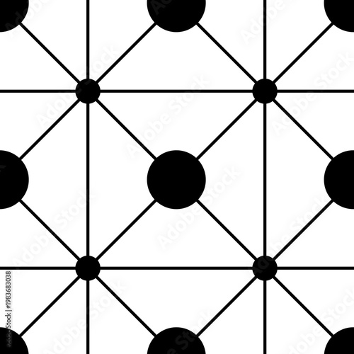 Geometric Pattern of Dots and Lines