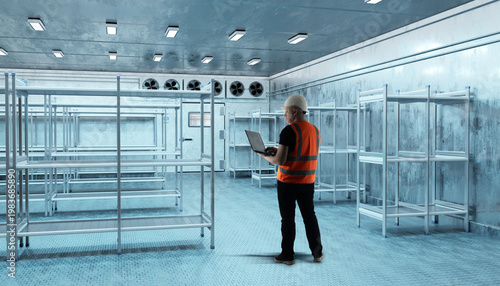 Fotografie Cold storage inspection, Refrigeration facility