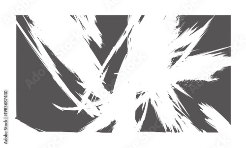 White abstract brush strokes dark gray