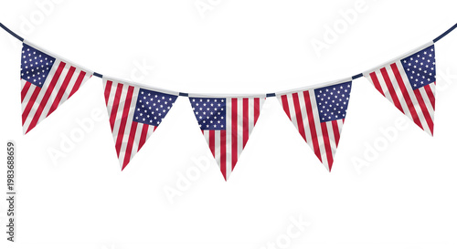Festive american flag bunting for flag day celebrations patriotic decor and independence day