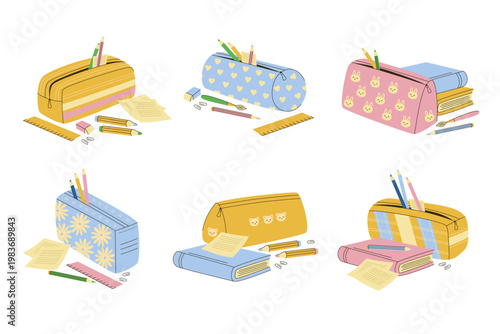 Pencil Case Set Stationery Pack Cartoon