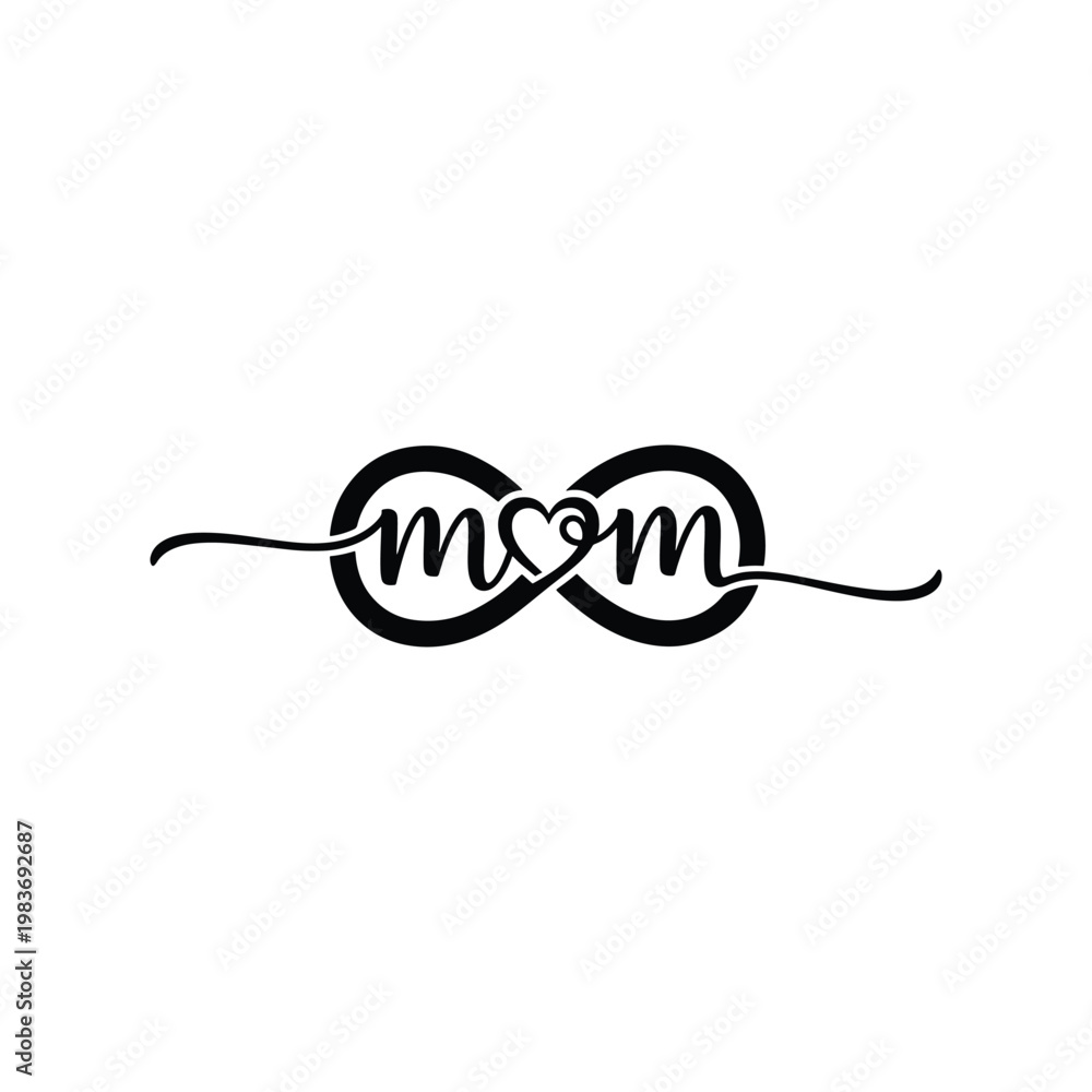 Obraz premium Infinity love mom icon for family care