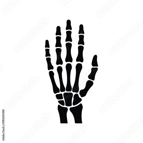 Hand bones icon for skeletal anatomy