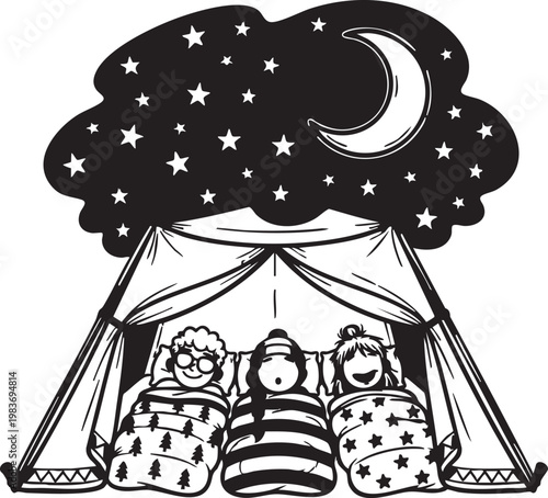 Black silhouette of woman with stars and balance scale