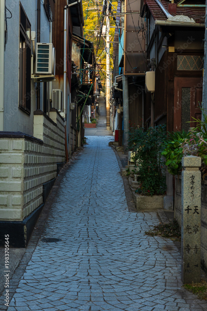 Fototapeta premium 日本の風景 広島県尾道市 坂と路地の街 