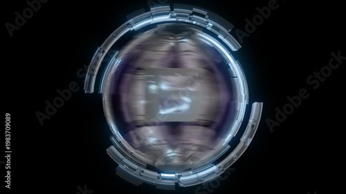 Futuristic countdown interface HUD Digital decoding or 10 to 0. 