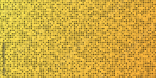 Shining gold disco party pattern background. Iridescent golden sequin mosaic texture. Sparkling yellow halftone wallpaper. Pop up comic glowing glitter backdrop. vector design template eps10