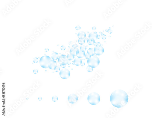 A Cluster of Light Blue Bubbles 