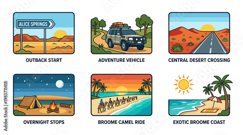 Travel Australia with adventure vehicle through outback and exotic coast