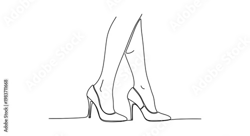 elegant female legs in high heels walking fashion and style concept