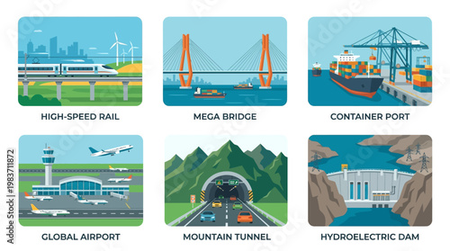 Modern transportation infrastructure and energy systems for sustainable development