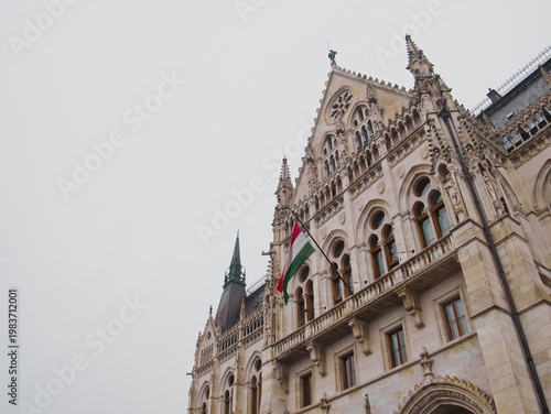 Photography Hungarian Flag at the parlement