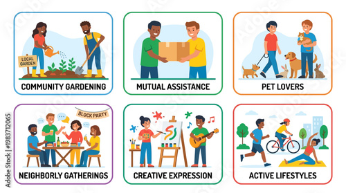 Community activities and social connections for a happier neighborhood