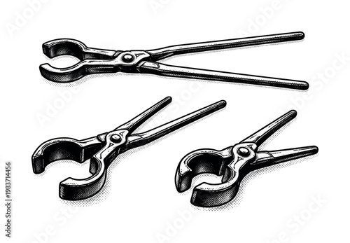 atom symbol, orbital circles dots and geometric rings rotating around central structure, black and white retro atomic model with bold white outline layered