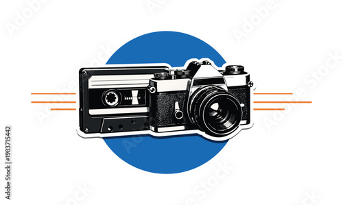 Black and white base composition of repeating geometric triangles forming a structured mosaic, crisp white cut-out edges around select triangular clusters,