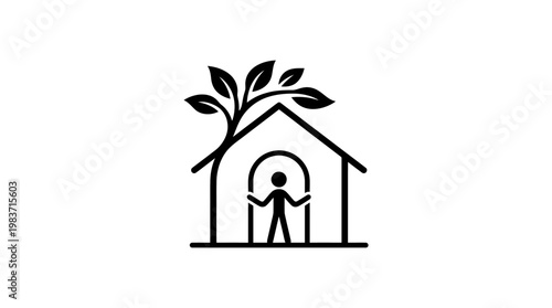 Eco-Friendly Home Concept Icon