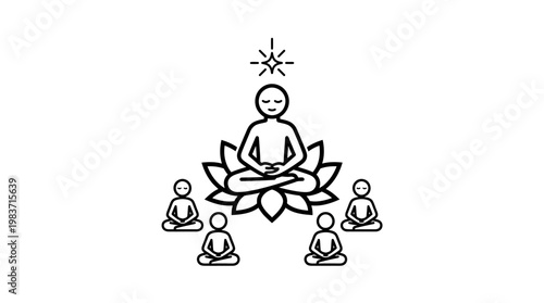 Meditation Leader Guiding a Group