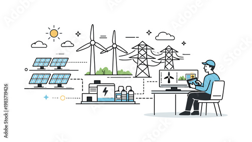 Scientific Collaboration. Line icon set of Scientific Collaboration: two scientists teamwork, shared microscope, data exchange arrows, discussion speech