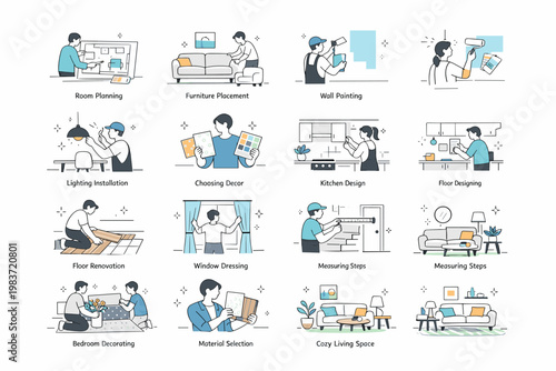 Home Interior Design. Home interior, renovation, furniture styling, room planning, decor, architecture, materials, lighting, and apartment improvement.