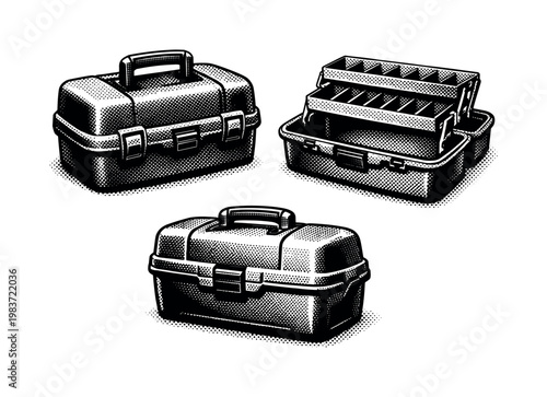 Fishing hook A fishing hook illustrated as one object in three distinct angles highlighting curvature, barb, and eyelet with precise proportions and sharp