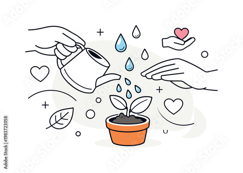 Social Media Disruption in Journalism and Broadcasting. Minimalistic set one-line drawing news anchor desk, live stream icon, smartphone with notification,