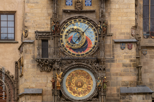 Detailed view of the medieval Astronomical Clock Orloj