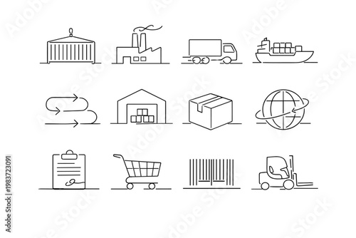 Video Cinema Media. Clean solid/filled composition of a video production scene with one director and one actor, oversized movie camera and cinema screen as