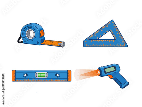 Closeup of plumbing tools including plunger and level on work surface