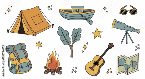 Camping and Outdoor Adventure Gear Collection.