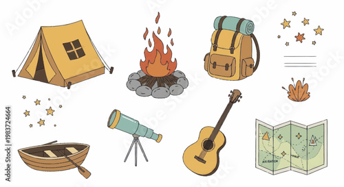 Camping and Outdoor Adventure Gear Collection.