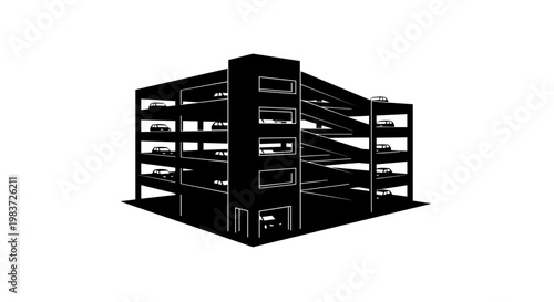 Multi Level Car Parking Garage Structure.