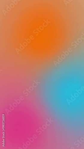 A vibrant, multicolored gradient background with blurred shapes