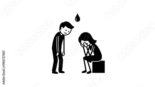 Sad Couple Coping With Distress