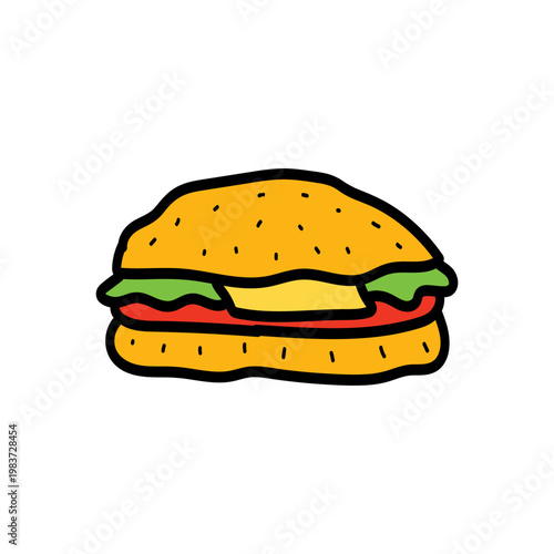 Burger food icon design vector illustration