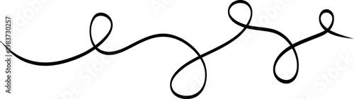 Thick organic cable swoosh with bold start and tapered end. Curvy flowing stroke suggests fast motion and is useful as dynamic divider, logo underline or abstract accent on posters.