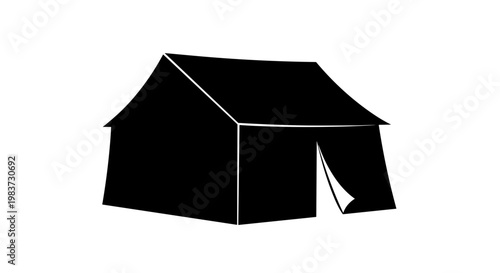 Simple Black Tent Structure Design.