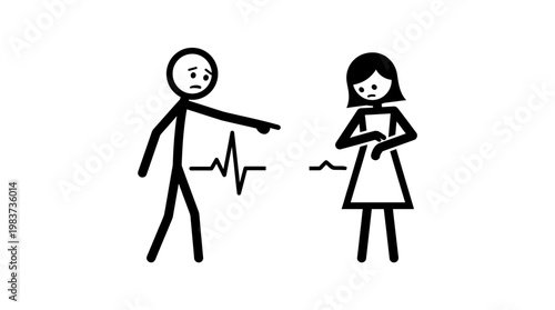 Heartbreak and Emotional Distress Concept