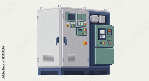 Industrial Electrical Control Panel for Power Distribution and Automation.