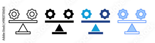 Stability icon set multiple style collection