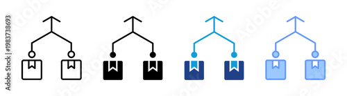 Aggregate icon set multiple style collection