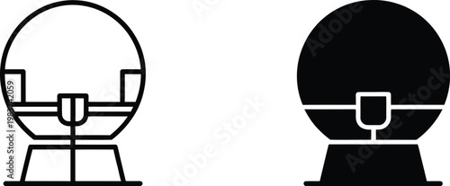 Modern swivel ball chair featuring retro furniture aesthetic for contemporary home and office interior living space